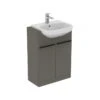 Ideal Standard I.Life A 2 Door 600mm Floor Unit & Basin Matt Quartz Grey -Home Furnishings ideal standard t5262ng e246701 t5264ng