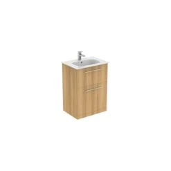 Ideal Standard I.life A 60cm Floor Vanity Unit, 2 Drawers, Natural Oak -Home Furnishings ideal standard t5273nx 3