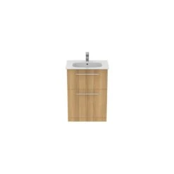 Ideal Standard I.life A 60cm Floor Vanity Unit, 2 Drawers, Natural Oak -Home Furnishings ideal standard t5273nx 4