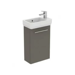 Ideal Standard I.Life S Guest 45cm Matt Grey Unit & Basin, Chrome Handle