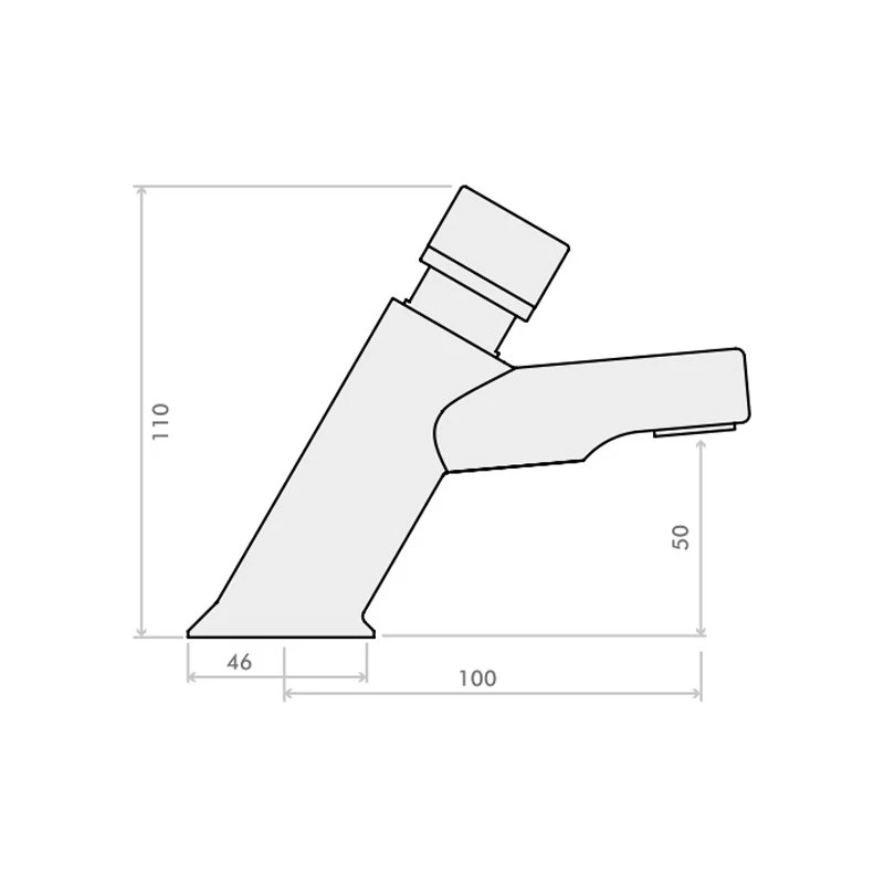 Inta Non Concussive Adjustable Time Anti Block Basin Tap (Single) 5 Inta Non Concussive Adjustable Time Anti Block Basin Tap (Single) - Image 3