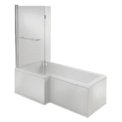 Iona Solarna L Shape 1500x700mm LH Shower Bath Pack