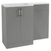 Iona Butler 1100mm Unit, Basin & WC Pack (LH) Grey -Home Furnishings iona diftp1526