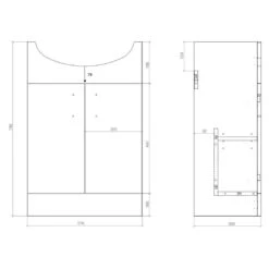 Iona Woodford 550mm Basin & WC Unit Pack White -Home Furnishings iona ftdi102958 3