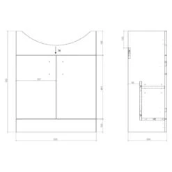 Iona Woodford 650mm Basin & WC Unit Pack White -Home Furnishings iona ftdi102959 3