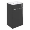 Iona Celo 510mm Floor Unit & Basin Anthracite Gloss