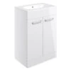 Iona Celo 610mm Floor Standing Unit & Basin White