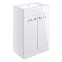Iona Celo 610mm Floor Standing Unit & Basin White