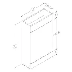 Iona Milton 1100mm Floorstanding RH L-Shape Pack White 7 Iona Milton 1100mm Floorstanding RH L-Shape Pack White -Home Furnishings iona ftdi103334 3