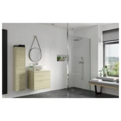 Refresh Wesley Wetroom Panel & Floor-to-Ceiling Pole 700mm