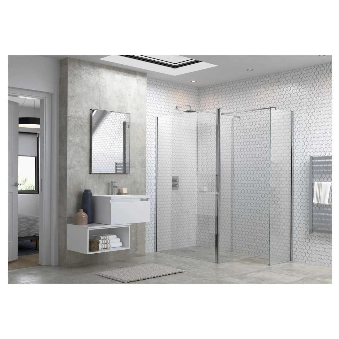 Refresh Dove Wetroom Optional 300mm Rotatable Panel 4 Refresh Dove Wetroom Optional 300mm Rotatable Panel - Image 2