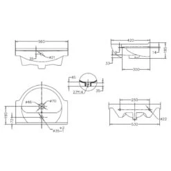 Iona Celo 560mm Floor Unit, Basin & Portland Mirror -Home Furnishings iona ftdi103770 3