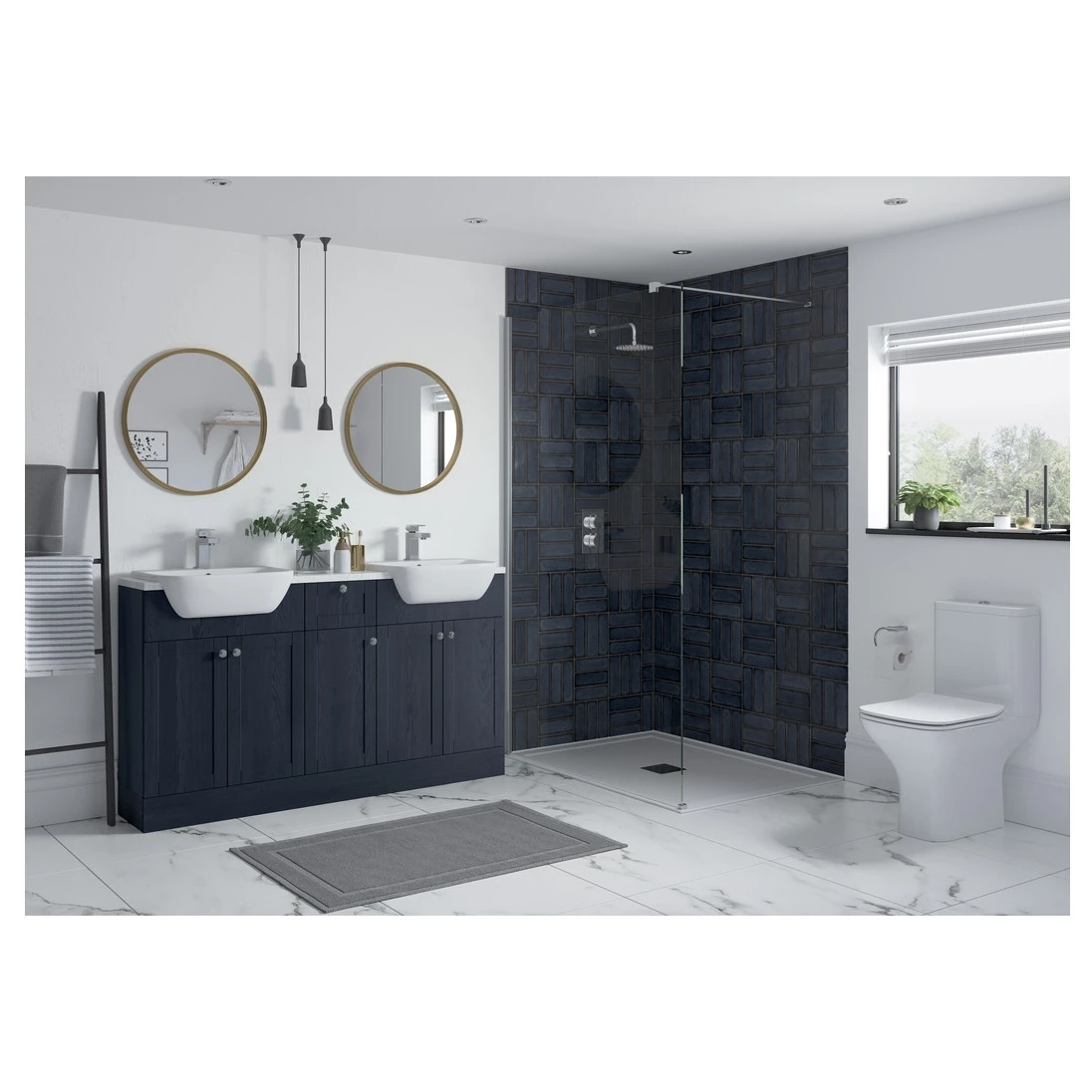 Iona Brookfield 500mm 2 Door Basin Unit Indigo Ash 4 Iona Brookfield 500mm 2 Door Basin Unit Indigo Ash - Image 2