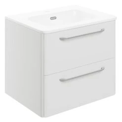 Iona Arosa 610mm Wall Unit & Basin White Gloss