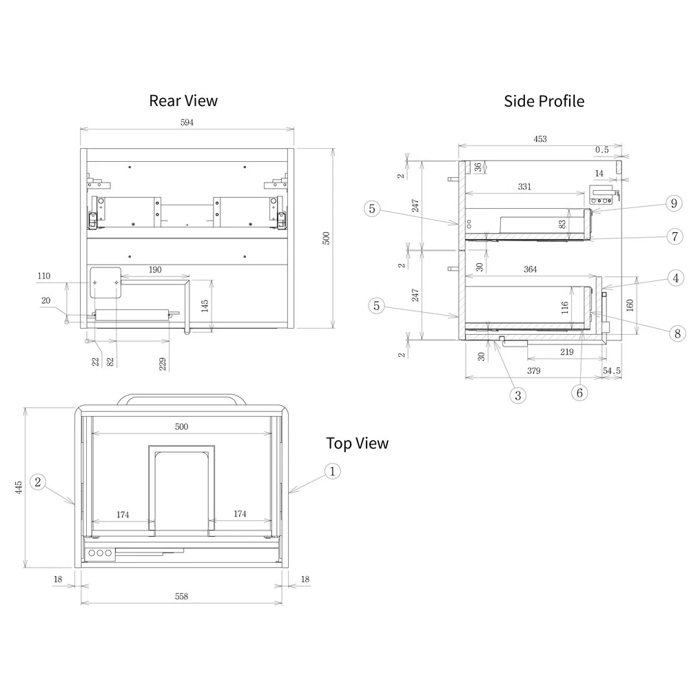 Iona Arosa 610mm Wall Unit & Basin White Gloss 4 Iona Arosa 610mm Wall Unit & Basin White Gloss - Image 2