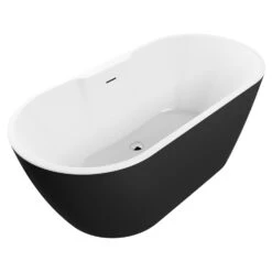 Iona Harlington Freestanding 1655x745mm Bath Black