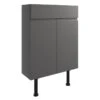Iona Clifton 600mm Slim Vanity Unit Onyx Grey Gloss