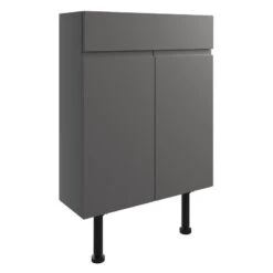 Iona Clifton 600mm Slim Vanity Unit Onyx Grey Gloss