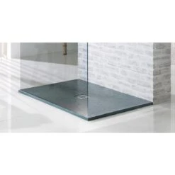 Refresh 1200x900mm Slate Effect Ultra-Slim Shower Tray & Waste -Home Furnishings iona ftdi96153 3