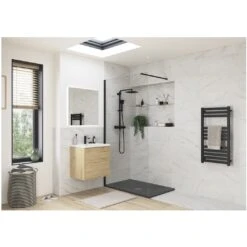 Refresh 1200x900mm Slate Effect Ultra-Slim Shower Tray & Waste -Home Furnishings iona ftdi96153 4