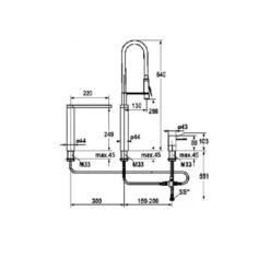 KWC Ono Highflex 3 Hole Sink Mixer With Flexible Spray Chrome -Home Furnishings kwc 10153423000 2