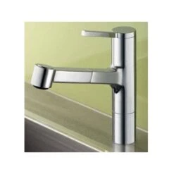 KWC Ava Mono Sink Mixer With Pull-Out Spray Chrome