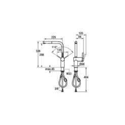 KWC Livello Mono Sink Mixer With Pull-Out Spout Stainless Steel 6 KWC Livello Mono Sink Mixer With Pull-Out Spout Stainless Steel -Home Furnishings kwc 10231103700 2