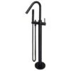 Meir Round Freestanding Bath Spout & Hand Shower Matte Black -Home Furnishings meir mb09