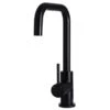 Meir Round Kitchen Mixer Tap Curved Matte Black -Home Furnishings meir mk02