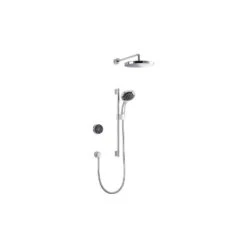 Mira Platinum Dual Rear Fed Shower Pumped Black/Chrome