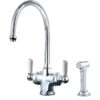 Perrin & Rowe Parthian Dual Sink Mixer Filtration & Rinse Chrome 1 Perrin & Rowe Parthian Dual Sink Mixer Filtration & Rinse Chrome -Home Furnishings perrin rowe 1537cpwpc