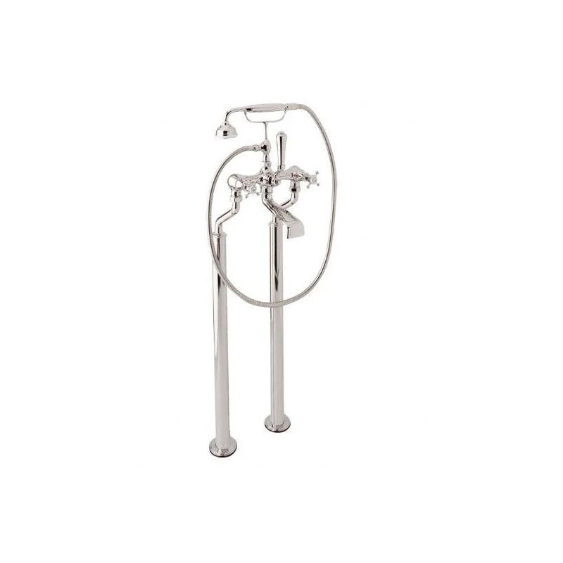 Perrin & Rowe Georgian Floor Bath Shower Mixer, Cross 3 Perrin & Rowe Georgian Floor Bath Shower Mixer, Cross