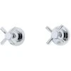Perrin & Rowe Pair Of 3/4″ Crosshead Wall Valves Chrome 1 Perrin & Rowe Pair Of 3/4″ Crosshead Wall Valves Chrome -Home Furnishings perrin rowe 3055cp