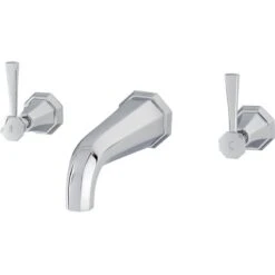 Perrin & Rowe Deco Wall Mounted Basin Mixer, Lever