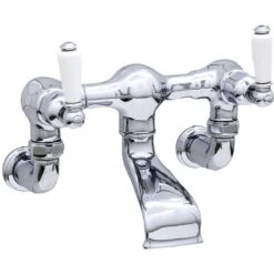 Perrin & Rowe Bath Filler Lever Handles & Wall Unions Chrome