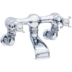 Perrin & Rowe Bath Filler Crosshead Handles & Wall Unions Chrome