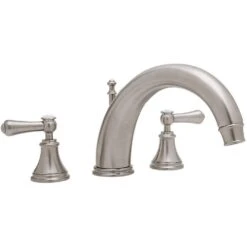 Perrin & Rowe Georgian Lever 3 Hole Bath Filler 255mm Spout Nickel