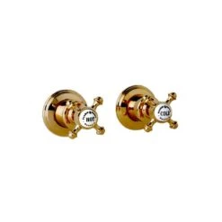 Perrin & Rowe Georgian 3/4″ Cross Wall Valves Pair