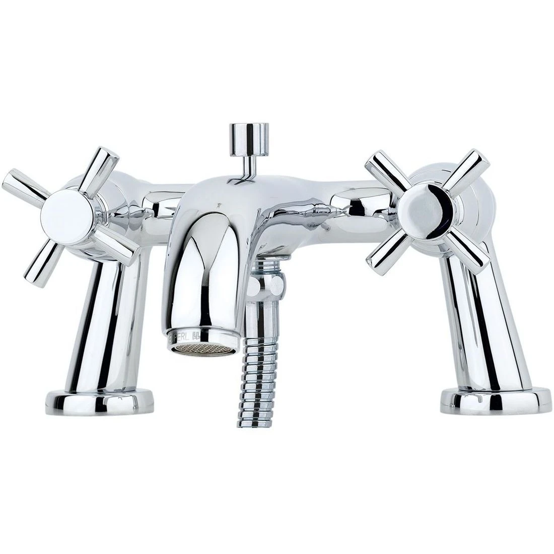 Perrin & Rowe Deck Bath Shower Mixer Crosshead Handles Chrome 3 Perrin & Rowe Deck Bath Shower Mixer Crosshead Handles Chrome