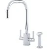 Perrin & Rowe Rubiq Sink Mixer With U Spout & Rinse Chrome 1 Perrin & Rowe Rubiq Sink Mixer With U Spout & Rinse Chrome -Home Furnishings perrin rowe 4310cp