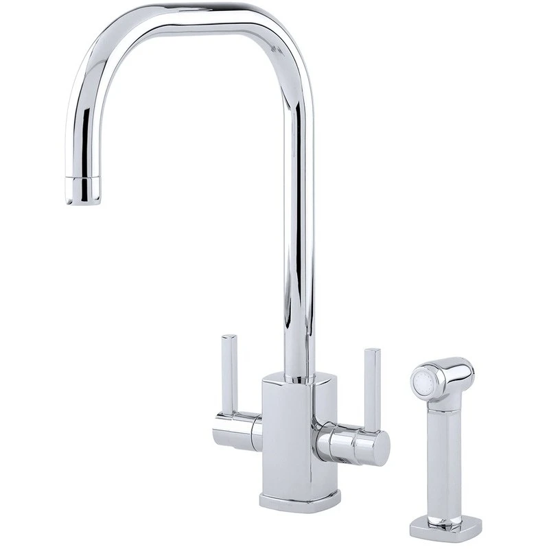Perrin & Rowe Rubiq Sink Mixer With U Spout & Rinse Chrome 3 Perrin & Rowe Rubiq Sink Mixer With U Spout & Rinse Chrome