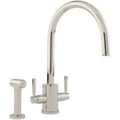 Perrin & Rowe Rubiq C Spout Sink Mixer Tap With Rinse Nickel