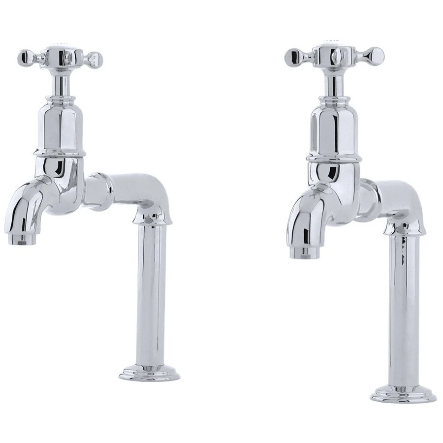 Perrin & Rowe Mayan Deck Mounted Taps Crosshead Handles Chrome 3 Perrin & Rowe Mayan Deck Mounted Taps Crosshead Handles Chrome