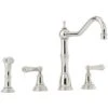 Perrin & Rowe Alsace 3 Hole Kitchen Sink Mixer & Rinse Chrome -Home Furnishings perrin rowe 4776cp