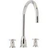 Perrin & Rowe Callisto Crosshead C Spout 3 Hole Sink Mixer Nickel -Home Furnishings perrin rowe 4885ni