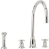 Perrin & Rowe Callisto Crosshead 3 Hole C Spout Sink Mixer Tap Nickel -Home Furnishings perrin rowe 4890ni