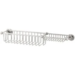 Perrin & Rowe 20″ Bottle Basket & Soap Tray Pewter