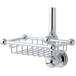 Perrin & Rowe Sliding Rail Soap Basket Pewter