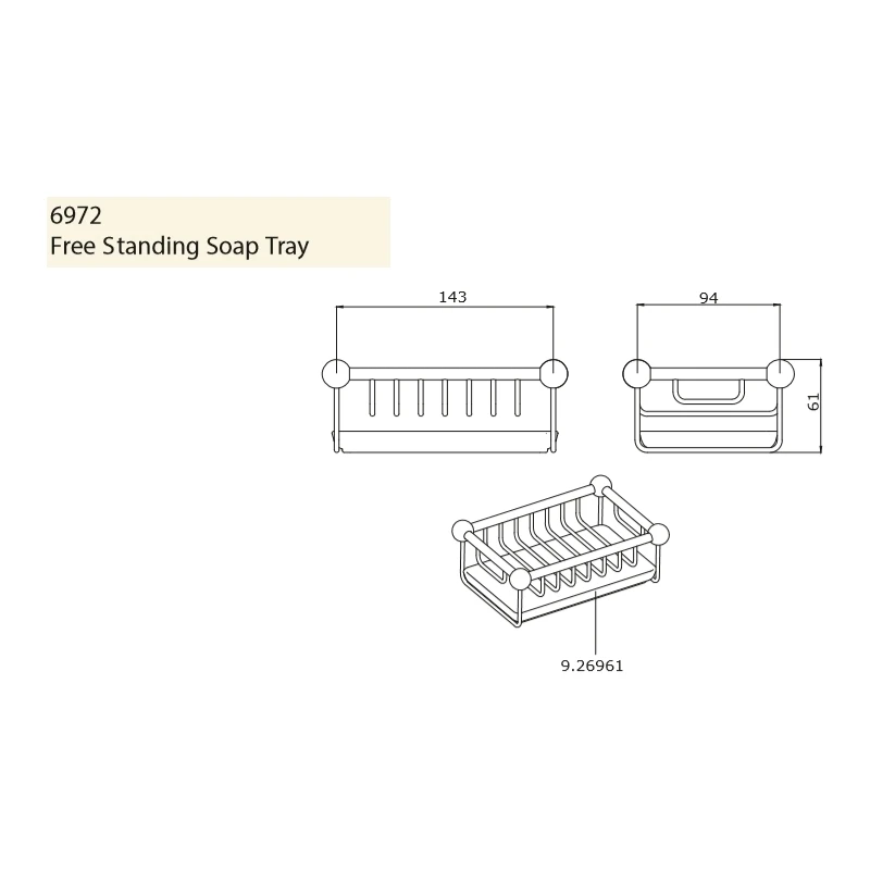 Perrin & Rowe Freestanding Soap Basket Nickel 4 Perrin & Rowe Freestanding Soap Basket Nickel - Image 2