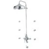 Perrin & Rowe Traditional Shower Set 4 With 12″ Rose -Home Furnishings perrin rowe tss4cp 12
